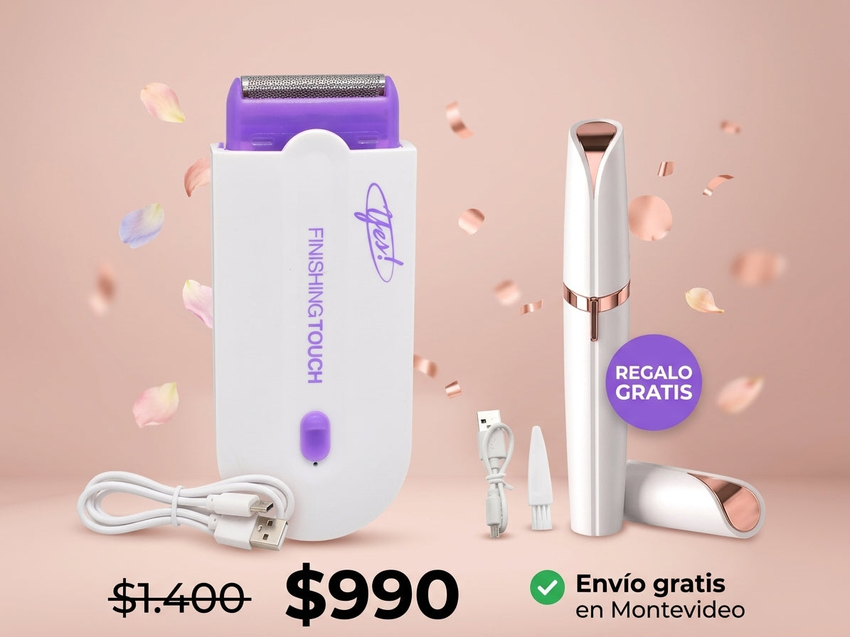 Depiladora Portátil Recargable+ Depilador de cejas de Regalo